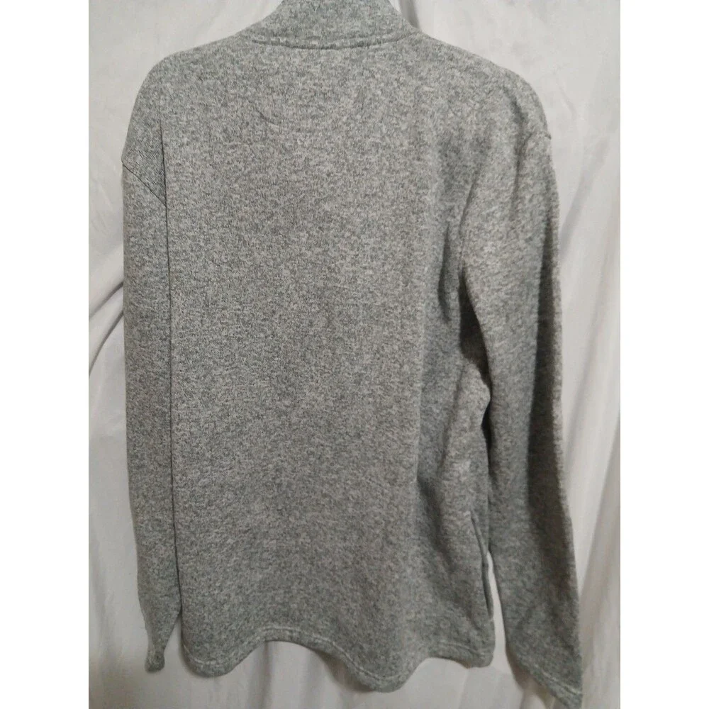 Chaps Mens Sweater Fleece  Qtr Zip 2xl Grey  New
